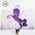 150*200cm Winter 3D Dream Horse Plush Wearable Hooded Blankets 2 Layer