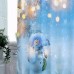 180x180cm Snowman Pattern Waterproof Polyester Shower Curtain Bathroom Decor with 12 Hooks