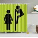 180x180cm The Cartoon Bathroom Fabric Shower Curtain Waterproof Polyester With 12 Hooks