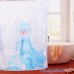 180x180cm Waterproof Polyester Snowman Pattern Shower Curtain Bathroom Decor with 12 Hooks