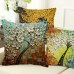 3D Vintage Flower Cotton Linen Pillow Case Waist Cushion Cover Bags Home Car Decor