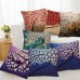 3D Vintage Flower Cotton Linen Pillow Case Waist Cushion Cover Bags Home Car Decor