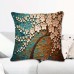 3D Vintage Flower Cotton Linen Pillow Case Waist Cushion Cover Bags Home Car Decor
