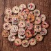 50PCS 25MM 2 Holes Decorative Clock Pattern Log Painted Round Shape Fasteners Buttons