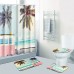 Beach Sea Waterproof Non Slip Bathroom Shower Curtain Toilet Cover Mat Rug Set 5