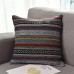 Bohemian Striped Linen Pillow Case Square Home Decorative Sofa Cushion Cover Pillow Cover