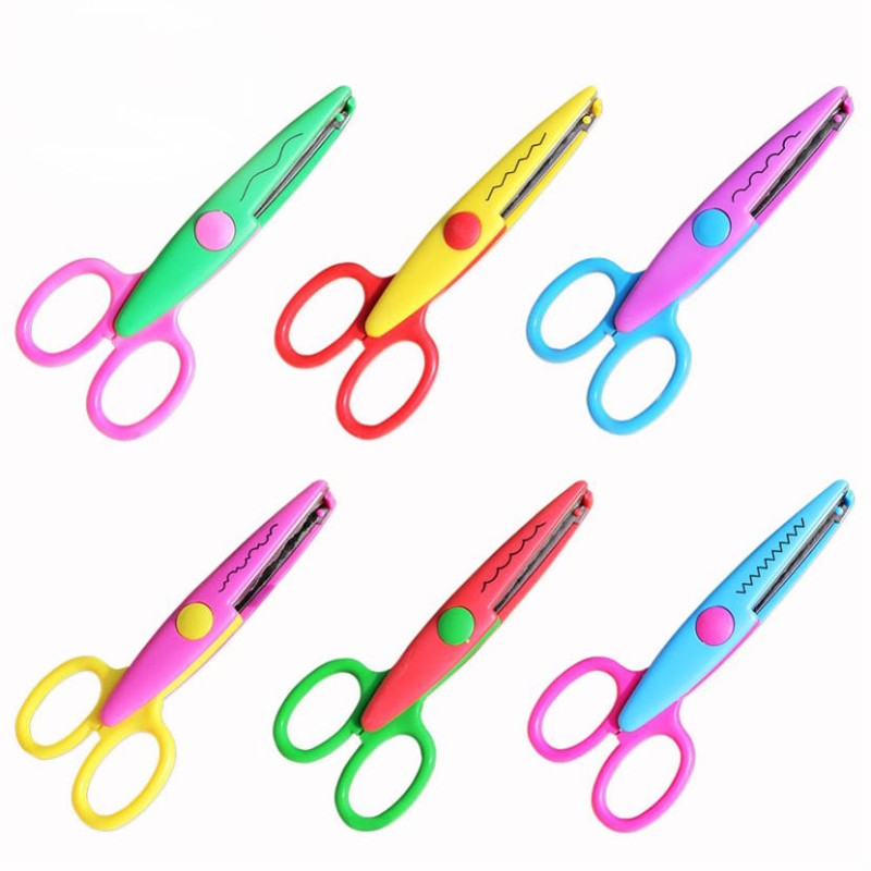 Decorative DIY Zig Zag Sewing Scissors Mini Curly Shears Creative Edge Wave Flower For Crafts Fabric