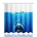 Deep Sea Shark 3D Printing Bathroom Shower Curtain Toilet Cover Mat Non-Slip Rug Sets