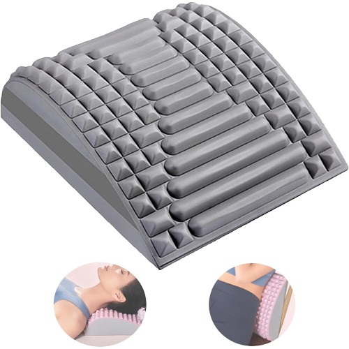 EVA Foam Back Massager Stretcher Pillow Neck Lumbar Back Support Fitness Relaxation Pain Relief Posture Correct Spinal Traction