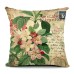 Flowers Pattern Quote Pillow Case Sparkly and Colorful Cotton Linen Vintage Style Cushion Cover