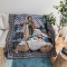 Folding Decorative Blanket Knit Tapestry Prayer Carpet Middle East Sofa Towel for Home Textiles