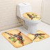 Frog Playing Guitar Bathroom Shower Curtain Anti-skid Bath Carpet Rugs Toilet Seat Cover Bath Mat Set