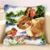 Funny Animal Pattern Latch Hook Kit Pillow Case Making Kit DIY Craft 43x43cm