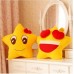 Funny Cute Lovers Yellow Star Throw Pillow Expression Soft Plush Sofa Car Office Cushion