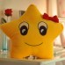 Funny Cute Lovers Yellow Star Throw Pillow Expression Soft Plush Sofa Car Office Cushion