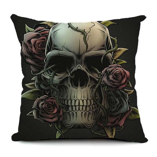 Halloween Gothic Cotton Linen Pillow Case Home Office Car Cushion Pillowcase