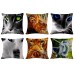 Honana 45x45cm Home Decoration 3D Animal Fluorescence 6 Optional Patterns Cotton Linen Pillow Case