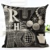 Honana 45x45cm Pillow Case Home Decoration Ocean Sea and Letters 3 Optional Patterns Cotton Linen