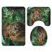 Honana 4PCS Bathroom Waterproof Shower Curtain Animal Lion Pattern Toilet Seat Cover Pedestal Rug Bath Mat Bathroom Decor