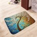 Honana BX-28 40x60cm 3D Painting Tree Pattern Coral Fleece Mat Absorbent Bathroom Anti Slip Carpet