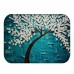 Honana BX-28 40x60cm 3D Painting Tree Pattern Coral Fleece Mat Absorbent Bathroom Anti Slip Carpet