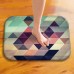 Honana BX-29 40x60cm 3D Painting Spiral Pattern Coral Fleece Mat Absorbent Bathroom Anti Slip Carpet