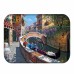 Honana BX-31 40x60cm 3D Painting City Pattern Coral Fleece Mat Absorbent Bathroom Anti Slip Carpet