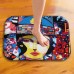 Honana BX-32 40x60cm 3D Painting Comics Pattern Coral Fleece Mat Absorbent Bathroom Anti Slip Carpet