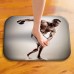 Honana BX-33 40x60cm 3D Painting Person Pattern Coral Fleece Mat Absorbent Bathroom Anti Slip Carpet