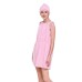 Honana BX-R962 Soft Bathrobe Women Bath Dress Microfiber Cozy Spa Bath Skirt with Bath Cap