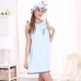 Honana BX-R977 Soft Bathrobe Women Bath Dress Microfiber Cozy Spa Bath Skirt with Bath Cap