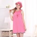 Honana BX-R977 Soft Bathrobe Women Bath Dress Microfiber Cozy Spa Bath Skirt with Bath Cap