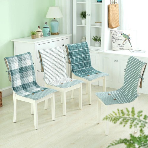 Honana BX 100% Cotton Washed Breathable Dining Back Chair Covers Soft Anti-skid Storage Style Fixed