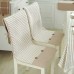 Honana BX 100% Cotton Washed Breathable Dining Back Chair Covers Soft Anti-skid Storage Style Fixed