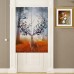 Honana WX-409 Cotton Linen Decorative Door Curtain Noren Doorway Room Divider For Bedroom Kitchen