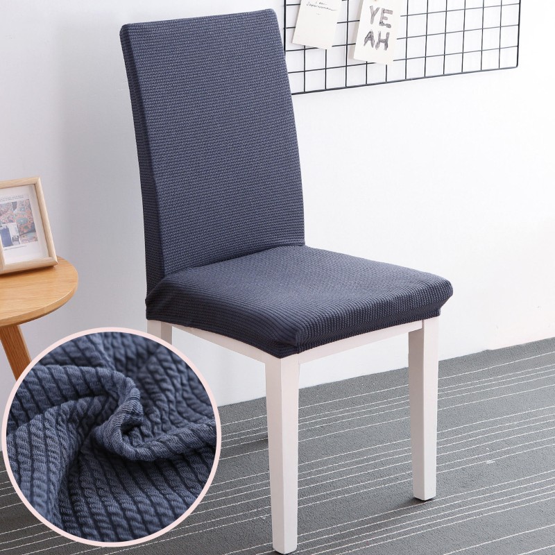 Honana WX-880 Elegant Knit Jacquard Stretch Dining Room Chair Slipcovers Chair Protector Cover Home