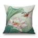 Honana WX-D1 45x45cm Vintage Lotus Flower Cotton Linen Throw Pillow Case Waist Cushion Cover