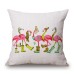 Honana WX-D2 45x45cm Vintage Flamingos Cotton Linen Throw Pillow Case Christmas Waist Cushion Cover