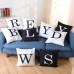 Honana WX-K33 Creative LED Lights Letter Pillowcase Plush Soft Pillow Cushion Cover Christmas Home Decor