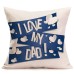 Honana WX-P4 43x43cm Father's Day Gift Flower Cotton Linen Pillow Case Cushion Cover Home Car Decor