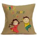 Honana WX-P4 43x43cm Father's Day Gift Flower Cotton Linen Pillow Case Cushion Cover Home Car Decor