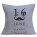 Honana WX-P4 43x43cm Father's Day Gift Flower Cotton Linen Pillow Case Cushion Cover Home Car Decor