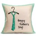 Honana WX-P4 43x43cm Father's Day Gift Flower Cotton Linen Pillow Case Cushion Cover Home Car Decor