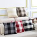 KC-W08 Simple Plaid and Striped Cushion Covers Throw Pillow Case for Sofa Bed Office Car Cafe
