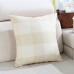 KC-W08 Simple Plaid and Striped Cushion Covers Throw Pillow Case for Sofa Bed Office Car Cafe