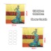 Large Cartoon Woman Bathroom Polyester Waterproof Shower Curtain with Hooks