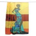 Large Cartoon Woman Bathroom Polyester Waterproof Shower Curtain with Hooks