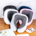 Memory Foam Travel Pillow U-Shaped Lightweight Neck Support with Unique Circular Design Ideal for Long Flights and Sitting in Chairs Available in Navy Blue Black Pink Grey