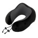 Memory Foam Travel Pillow U-Shaped Lightweight Neck Support with Unique Circular Design Ideal for Long Flights and Sitting in Chairs Available in Navy Blue Black Pink Grey