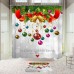 Merry Christmas Bell Waterproof Bathroom Shower Curtain Bath Mats Toilet Cover